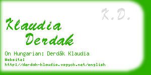klaudia derdak business card
